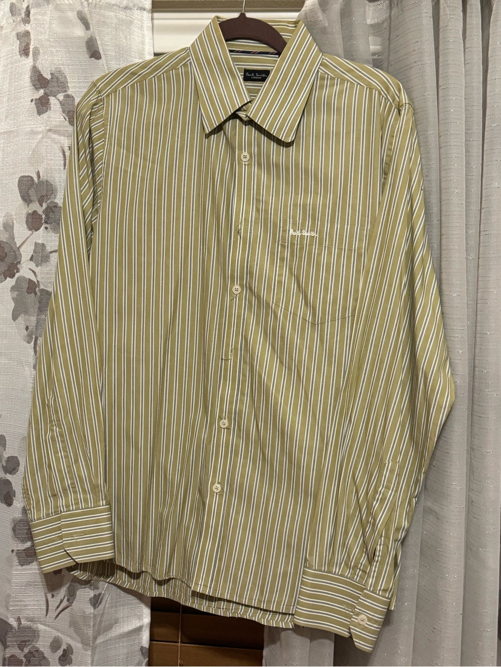 Paul Smith London Men's Striped Cotton Button Down Shirt Size 42